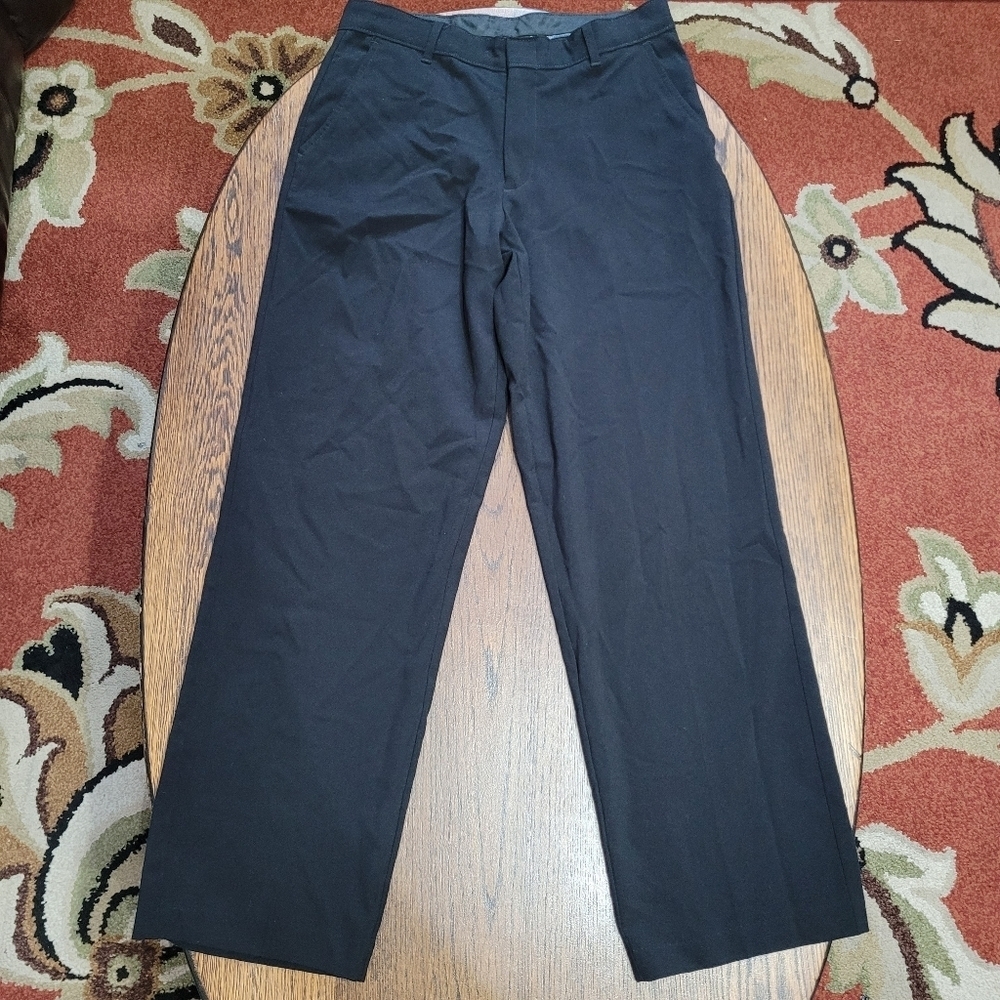 Perry Ellis Portfolio Black Straight Dress Trouser Slacks Pants Size Boys 16 Reg